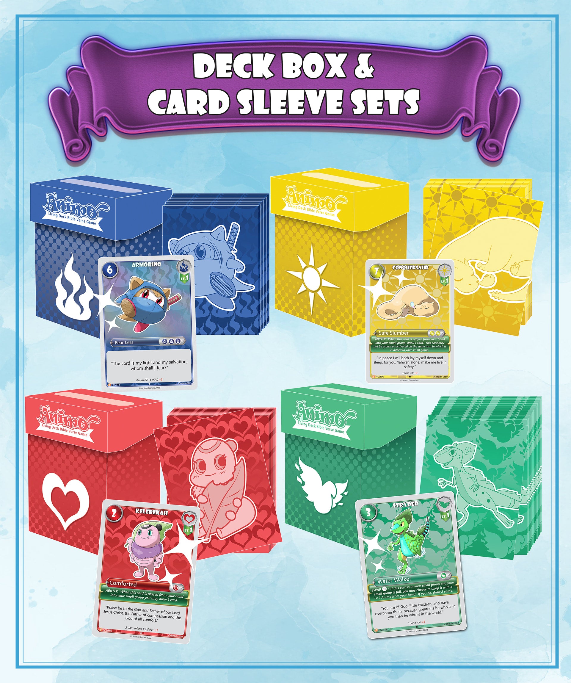 Animo: Card and Sleeve Sets - 4 Pack Bundle! | Animo TCG Animo: Card and Sleeve Sets - 4 Pack Bundle! | Animo TCG