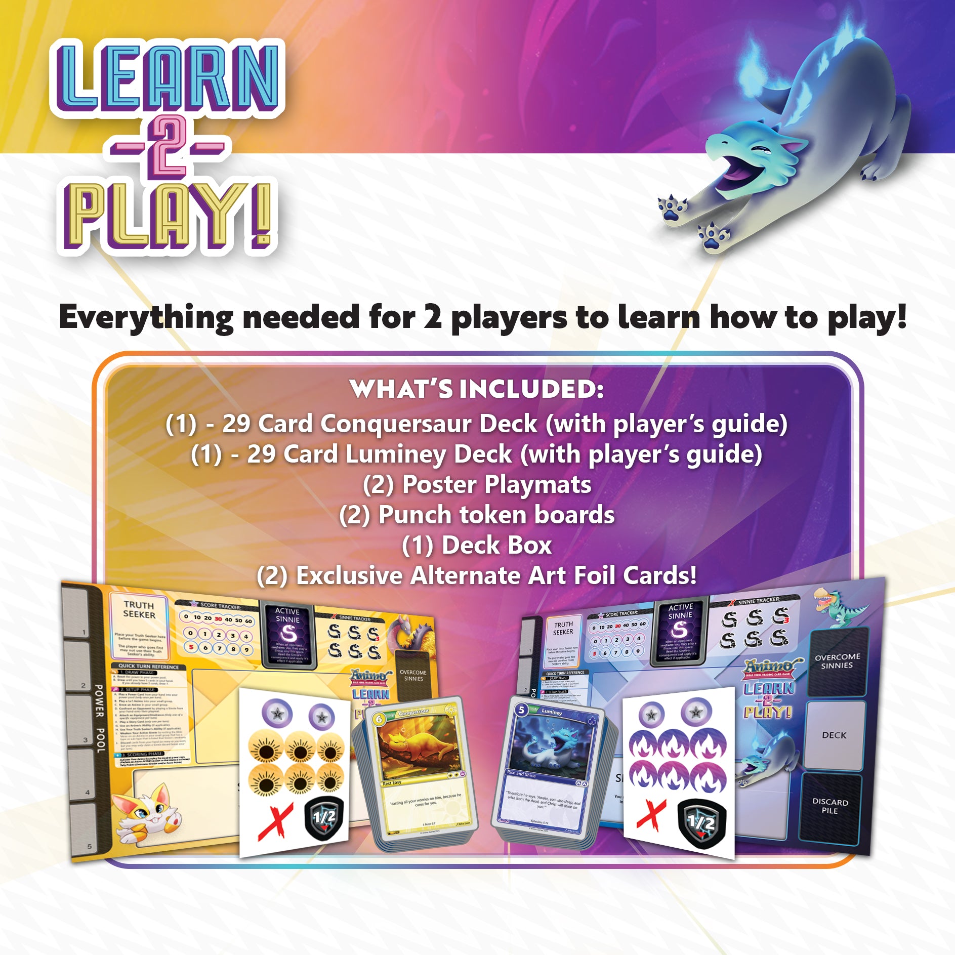 PRE-ORDER! Luminey & Conquersaur "Learn-2-Play" Starter Deck